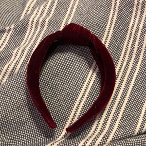 Lele Sadoughi red velvet headband